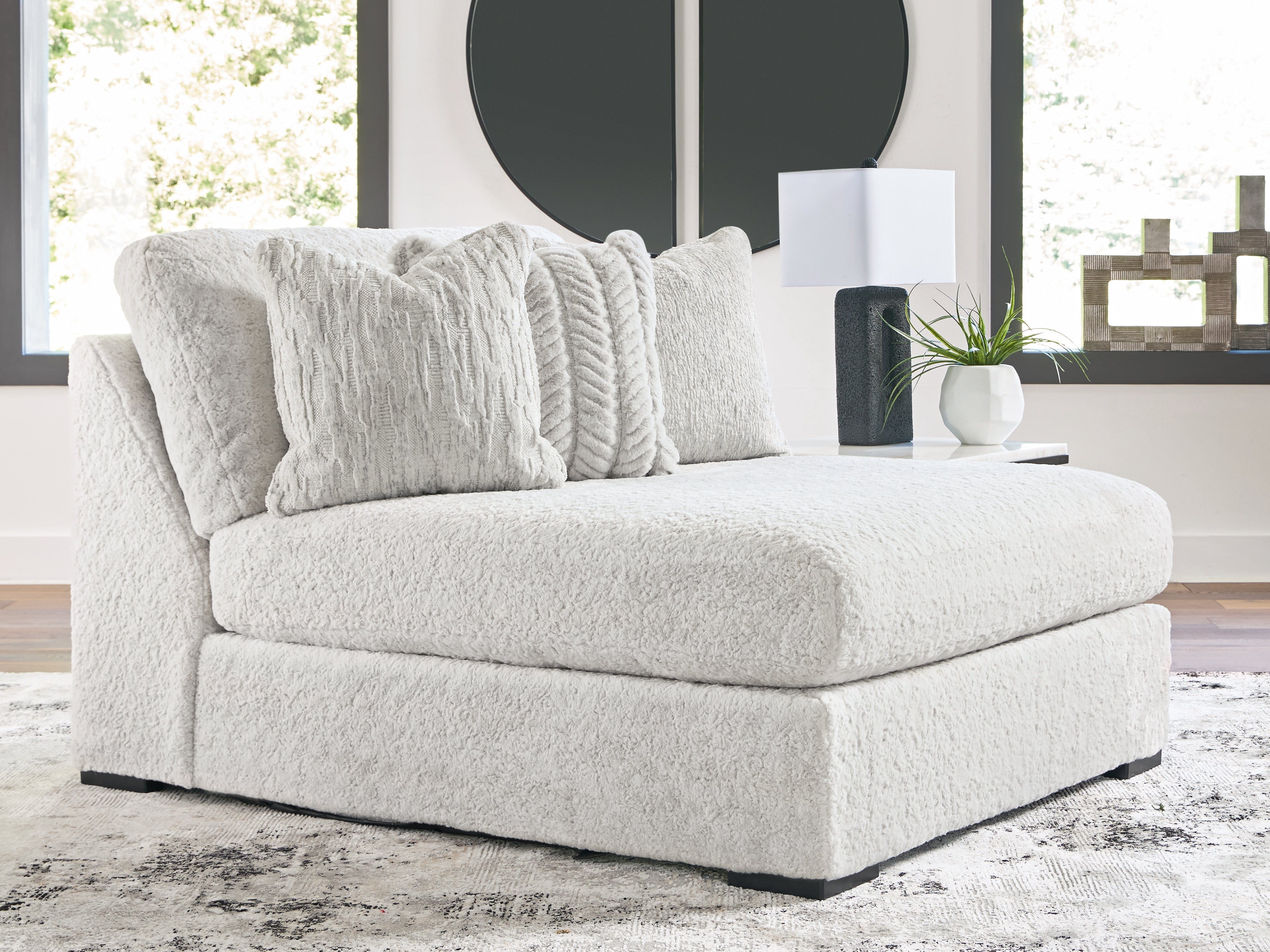 Ashley Cuddle Plush Arctic Oversized Armless Chaise – Luna Furniture