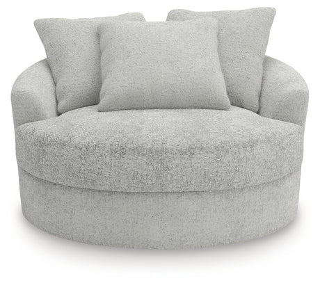 Cuddle Plush Arctic Oversized Swivel Accent Chair from Ashley - Luna Furniture