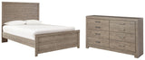 Culverbach Full Panel Bed with Dresser in Gray from Ashley - Luna Furniture