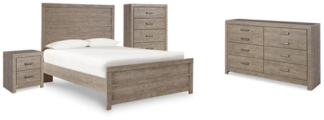 Culverbach Gray Full Panel Bed, Dresser, Chest and Nightstand from Ashley - Luna Furniture