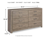 Culverbach King Panel Bed with Dresser in Gray from Ashley - Luna Furniture