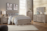 Culverbach Queen Panel Bed with Mirrored Dresser and Chest in Gray from Ashley - Luna Furniture