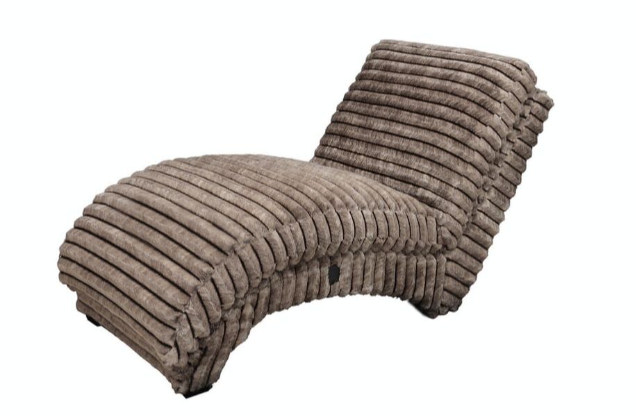 Curva Chocolate Chaise from Happy Homes - Luna Furniture