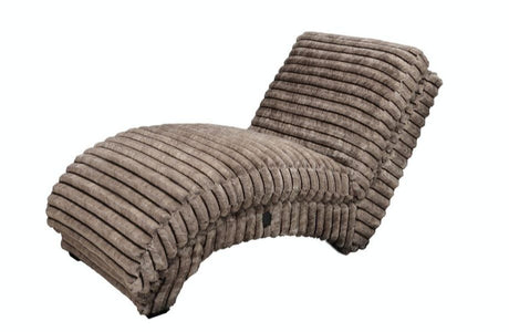 Curva Chocolate Chaise from Happy Homes - Luna Furniture