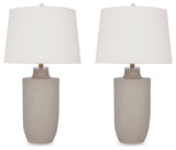 Cylener 2-Piece Table Lamp Set in Off White from Ashley - Luna Furniture