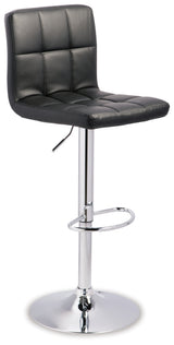 Bellatier 2-Piece Bar Stool in Black/Chrome Finish from Ashley - Luna Furniture