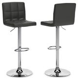 Bellatier 2-Piece Bar Stool in Black/Chrome Finish from Ashley - Luna Furniture