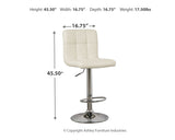 Bellatier 2-Piece Bar Stool in Bone from Ashley - Luna Furniture