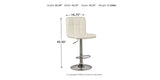 Bellatier Bone Adjustable Height Barstool, Set of 2 from Ashley - Luna Furniture