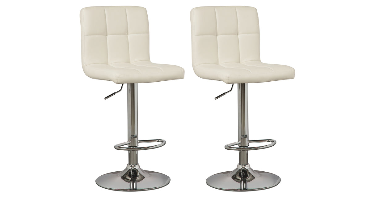 Bellatier 2-Piece Bar Stool in Bone from Ashley - Luna Furniture