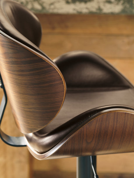 Bellatier Brown Adjustable Height Barstool from Ashley - Luna Furniture