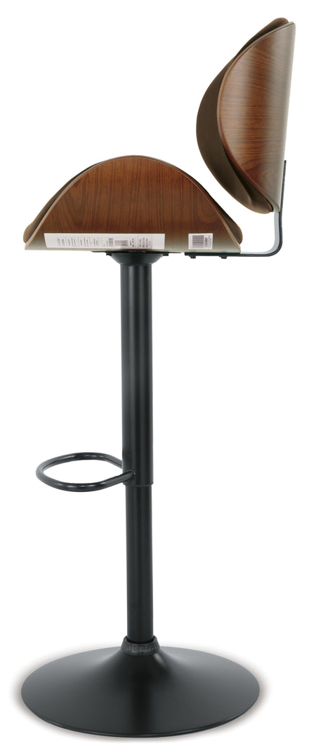 Bellatier Brown Adjustable Height Barstool from Ashley - Luna Furniture