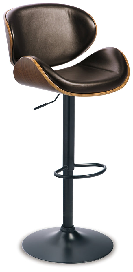 Bellatier Brown Adjustable Height Barstool from Ashley - Luna Furniture