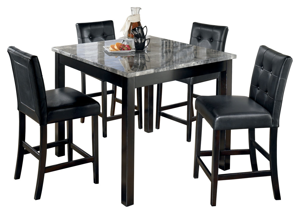 Maysville Black 5-Piece Counter Height Set from Ashley Furniture - Luna Furniture