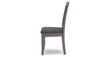 Shullden Gray Dining Table and 4 Chairs from Ashley - Luna Furniture