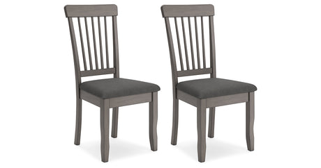 Shullden Gray Dining Chair, Set of 2 from Ashley Furniture - Luna Furniture