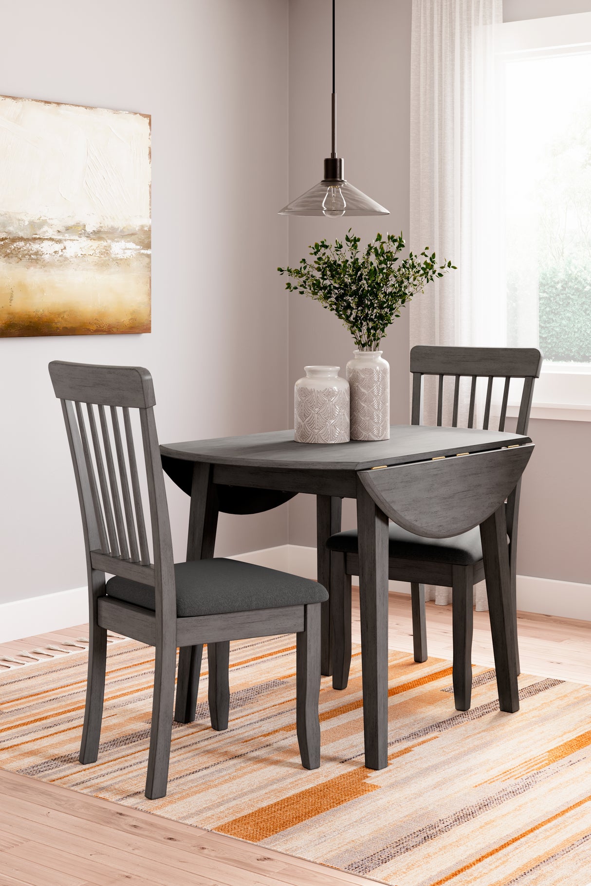 Shullden Gray Dining Table and 4 Chairs from Ashley - Luna Furniture