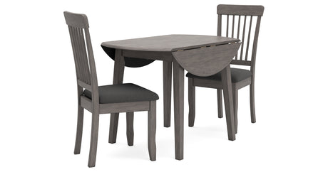 Shullden Gray Dining Table and 2 Chairs from Ashley - Luna Furniture