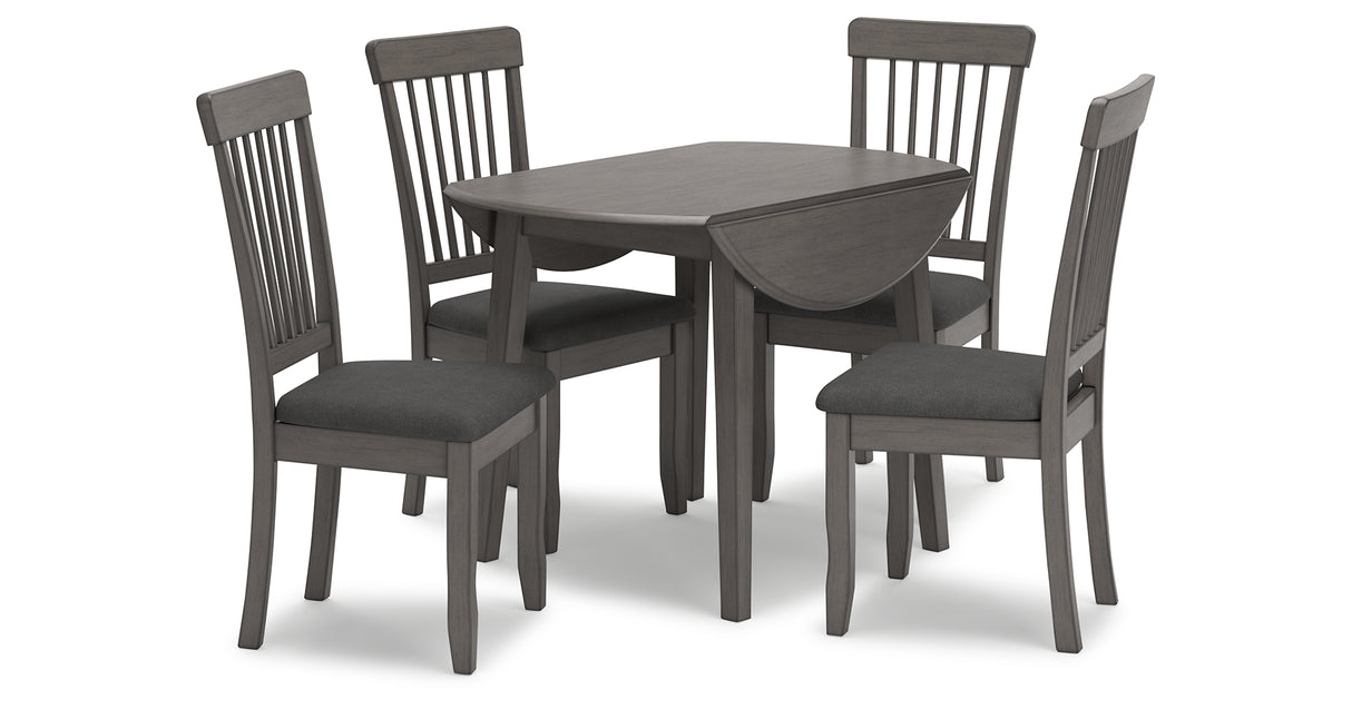 Shullden Gray Drop Leaf Dining Table from Ashley Furniture - Luna Furniture