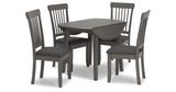Shullden Gray Drop Leaf Dining Table from Ashley Furniture - Luna Furniture