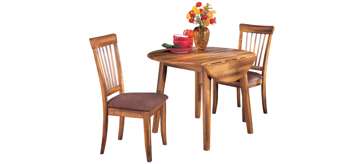 Berringer Rustic Brown Dining Table and 2 Chairs from Ashley - Luna Furniture