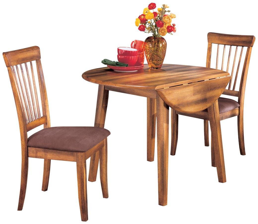 Berringer Rustic Brown Dining Table and 2 Chairs from Ashley - Luna Furniture