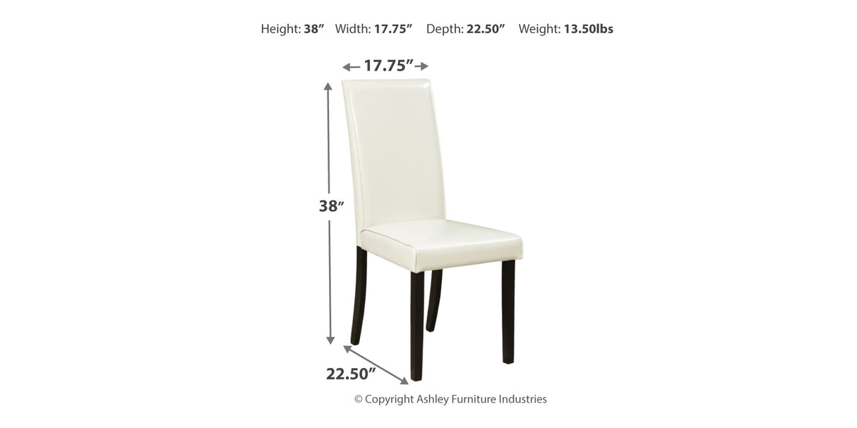 Kimonte Ivory Dining Chair, Set of 2 from Ashley - Luna Furniture