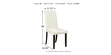 Kimonte Ivory Dining Chair, Set of 2 from Ashley - Luna Furniture
