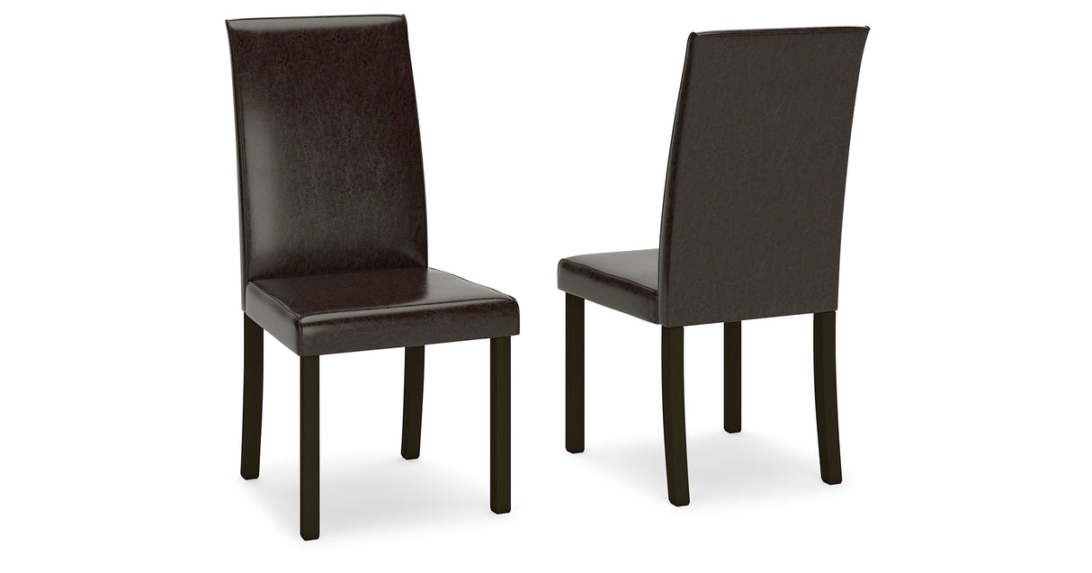 Kimonte Dark Brown Dining Chair, Set of 2 from Ashley - Luna Furniture