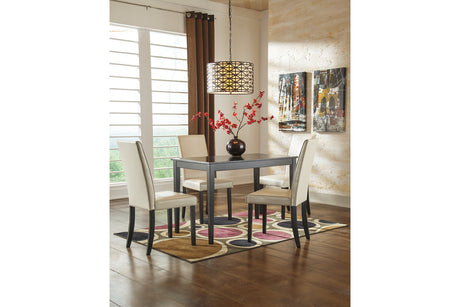 Kimonte Dark Brown Dining Table and 4 Chairs