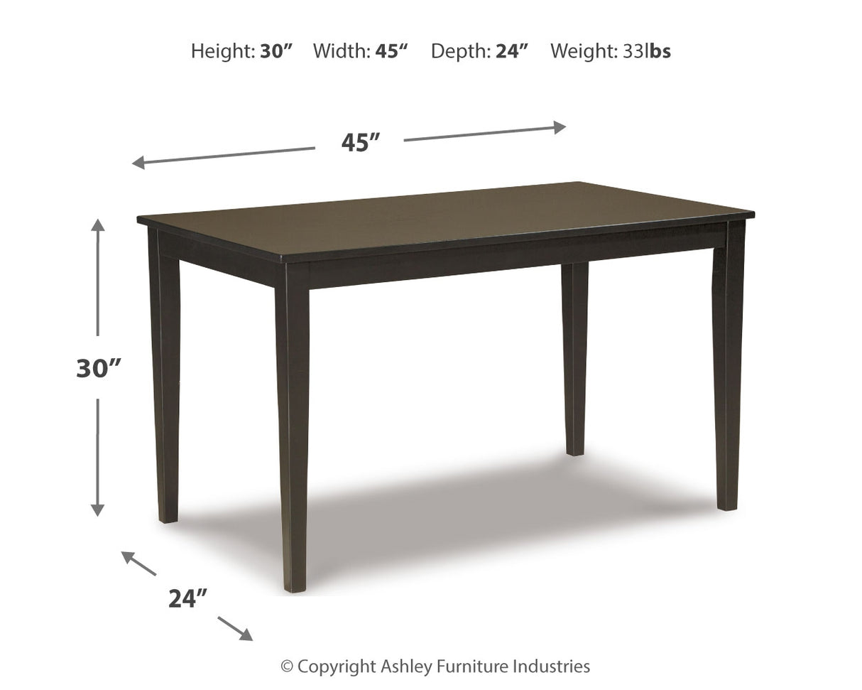 Kimonte Dark Brown Dining Table from Ashley - Luna Furniture