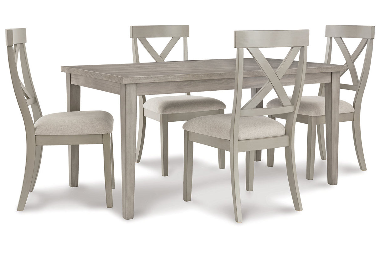 Parellen Gray Dining Table and 4 Chairs from Ashley - Luna Furniture