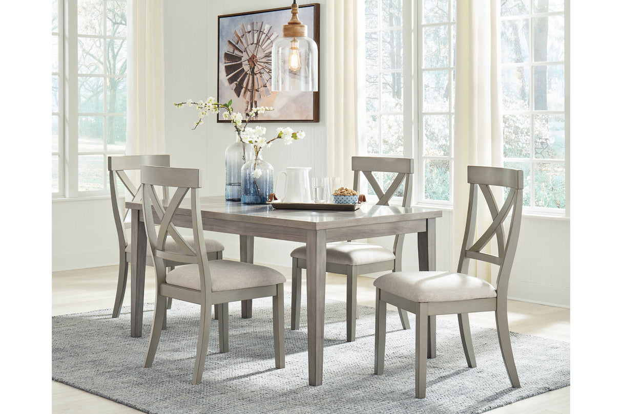 Parellen Gray Dining Table and 4 Chairs from Ashley - Luna Furniture