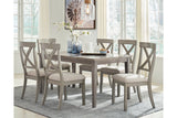 Parellen Gray Dining Table and 6 Chairs from Ashley - Luna Furniture
