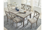 Parellen Gray Dining Table and 6 Chairs from Ashley - Luna Furniture