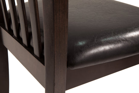 Hammis Dark Brown Dining Table and 4 Chairs from Ashley Furniture - Luna Furniture