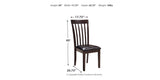 Hammis Dark Brown Dining Table with 2 Chairs from Ashley Furniture - Luna Furniture