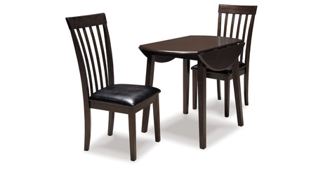 Hammis Dark Brown Dining Table with 2 Chairs from Ashley Furniture - Luna Furniture