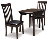 Hammis Dark Brown Dining Table with 2 Chairs from Ashley Furniture - Luna Furniture