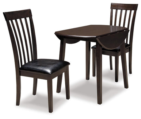 Hammis Dark Brown Dining Table with 2 Chairs from Ashley Furniture - Luna Furniture