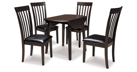 Hammis Dark Brown Dining Table and 4 Chairs from Ashley Furniture - Luna Furniture