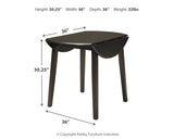 Hammis Dark Brown Dining Drop Leaf Table from Ashley - Luna Furniture