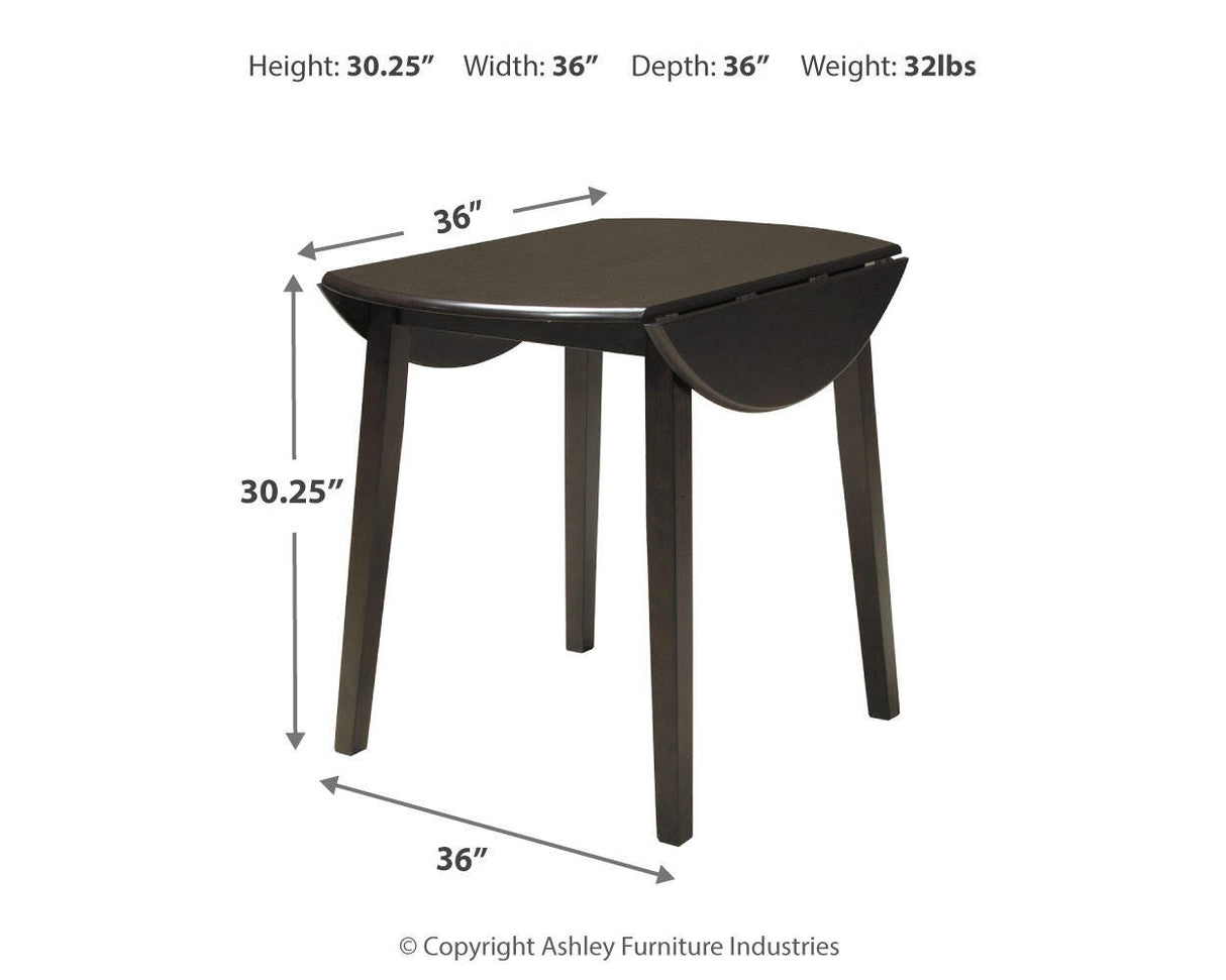 Hammis Dark Brown Dining Table with 2 Chairs from Ashley Furniture - Luna Furniture