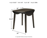 Hammis Dark Brown Dining Table with 2 Chairs from Ashley Furniture - Luna Furniture