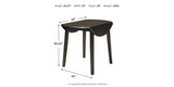 Hammis Dark Brown Dining Table with 2 Chairs from Ashley Furniture - Luna Furniture