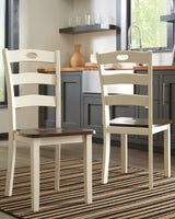 Woodanville Cream/Brown Dining Chair, Set of 2 from Ashley - Luna Furniture