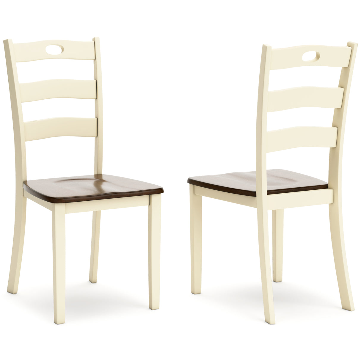 Woodanville Cream/Brown Dining Chair, Set of 2 from Ashley - Luna Furniture