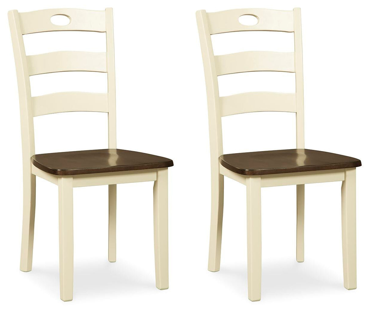 Woodanville Cream/Brown Dining Chair, Set of 2 from Ashley - Luna Furniture