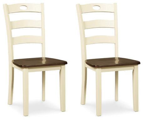 Woodanville Cream/Brown Dining Chair, Set of 2 from Ashley - Luna Furniture