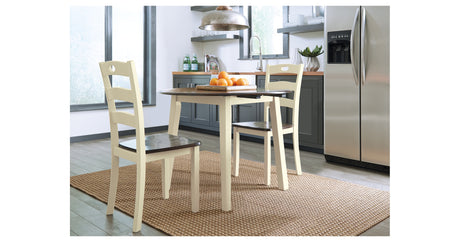 Woodanville Cream/Brown Dining Drop Leaf Table from Ashley - Luna Furniture